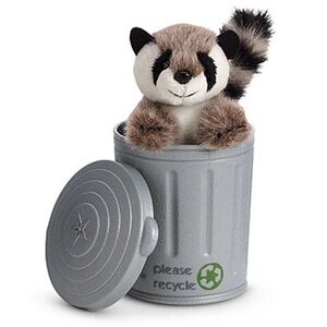 Retired American Girl Lanie's Raccoon and Can Set